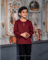 ZAYN MALEEQ KURTA KIDS (GLAM MAROON)